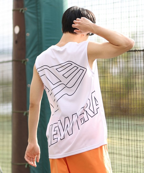 [New Era] カラフル タイダイ タンクトップ テック タンクトップ Shadow Wordmark ライトブルー