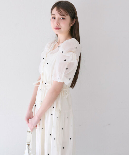 OLIVE des OLIVEハート刺繍ワンピース OLIVE des ワンピース ハート刺繍ワンピース : ZOZOTOWN Yahoo