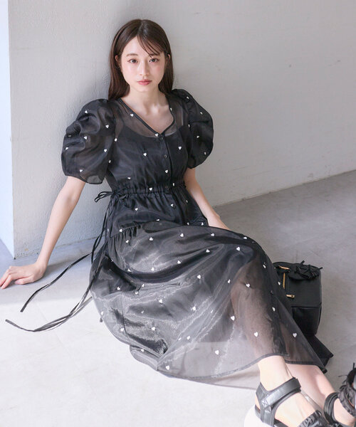 人気が高い OLIVE des Yahoo ZOZOTOWN : ハート刺繍ワンピース ワンピース ワンピース