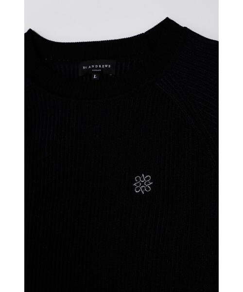 St ANDREWS セーター ニット 「St ANDREWS」7G配色畦クルーネック
