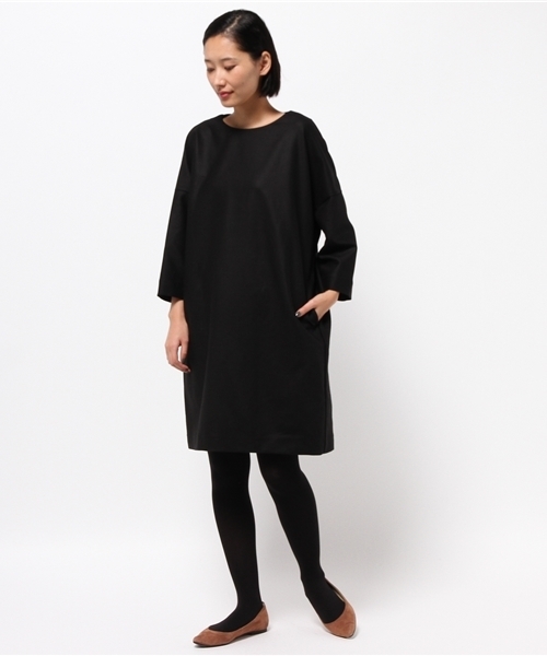 plage（プラージュ） 7分袖ワンピース FREE ブラック レディース