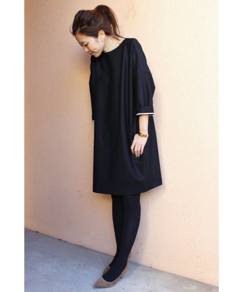 plage（プラージュ） 7分袖ワンピース FREE ブラック レディース