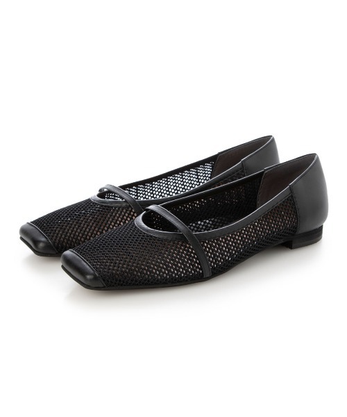 未使用級 MODEETJACOMO スクエアトゥメッシュパンプス 今季 24.5 Mode et Jacomo（モードエジャコモ） パンプス スクエアトゥメッシュ