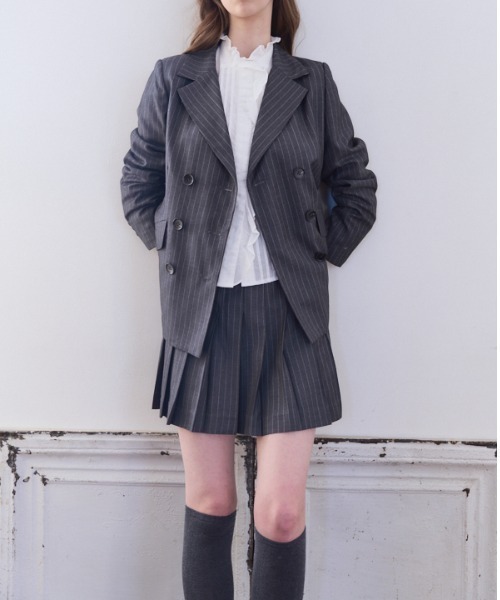 Meline M. ジャケット テーラードジャケット Timeless Modern Stripe