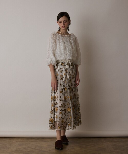 GRACE CONTINENTAL（グレースコンチネンタル） シャーリングトップ