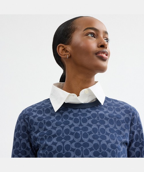 COACH オーガニックコットンのシグネチャーTシャツ 公式】COACH – コーチ | パッチ シグネチャー Tシャツ