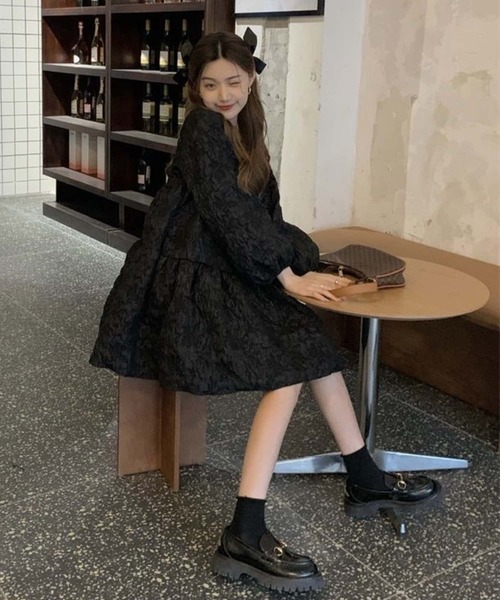 MAISON DE THERESE（メゾン ド テレーズ） ワンピース 長袖ギャザー