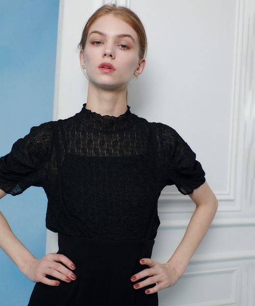 tシャツ 「LOULOU WILLOUGHBY」シアーレーシーパフプルオーバー レディース LOULOU WILLOUGHBY tシャツ 「LOULOU WILLOUGHBY」シアー
