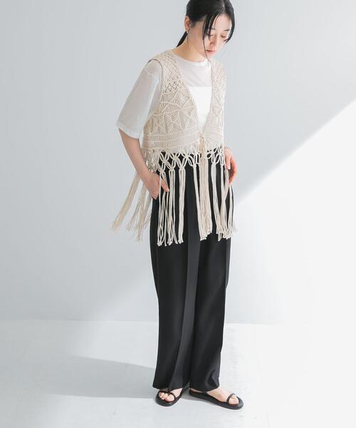 URBAN RESEARCH（アーバンリサーチ） ベスト ジレ マクラメ編みハンド