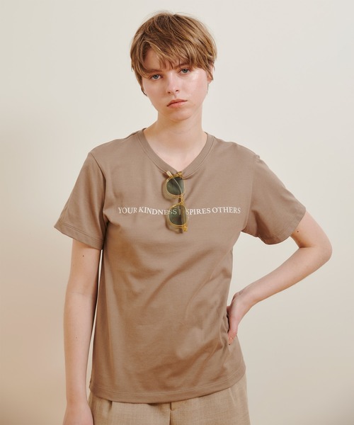 tシャツ コンビフォントＴシャツ レディース