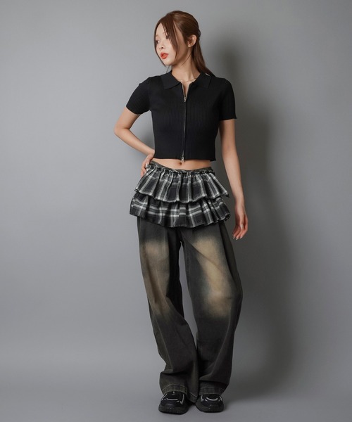 SPINNS（スピンズ） スカート ボトムにレイヤードして一気に今っぽ