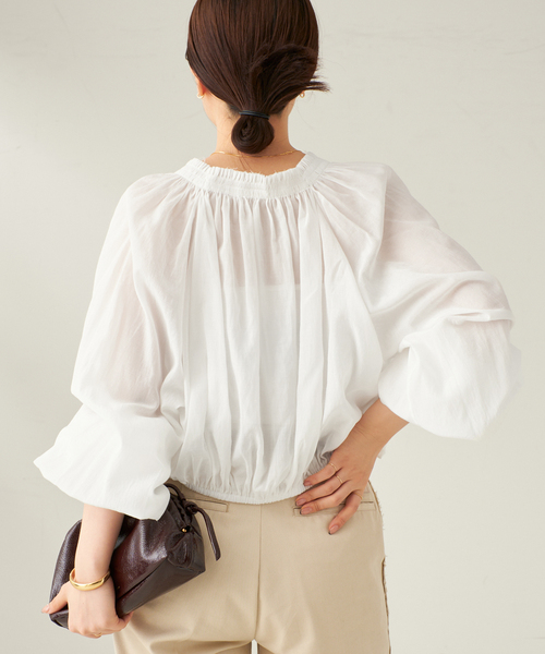 「Plage」 長袖ブラウス FREE アイボリー レディース plage ブラウス シャツ mini blouson レディース : ZOZOTOWN