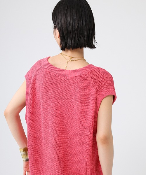 BABYLONE(バビロン) 25SS ペーパー混アゼベスト レディース ベスト BABYLONE（バビロン） ベスト ジレ ペーパー混アゼベスト レディース