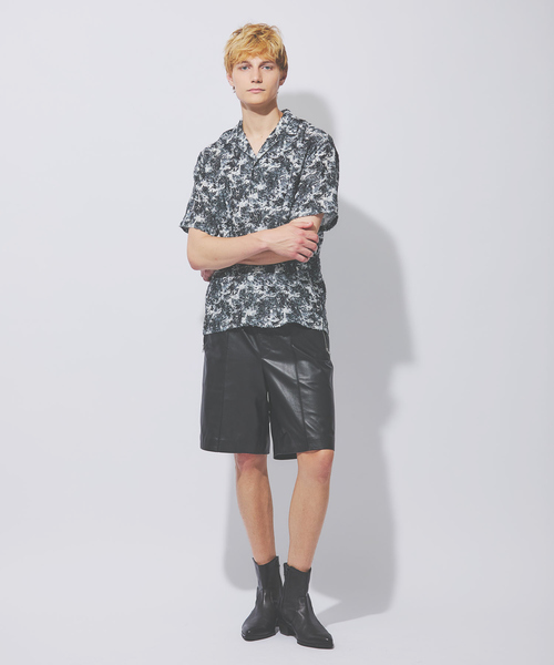 5351 POUR LES HOMMES シャツ 半袖 ボタニカル プリント 半袖シャツ