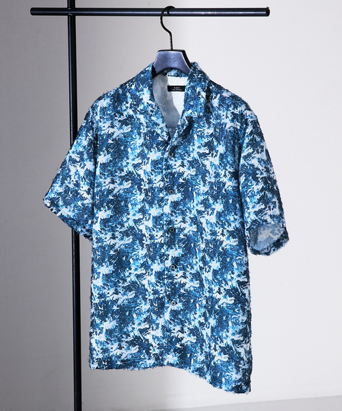 5351 POUR LES HOMMES シャツ ボタニカル プリント 半袖シャツ メンズ