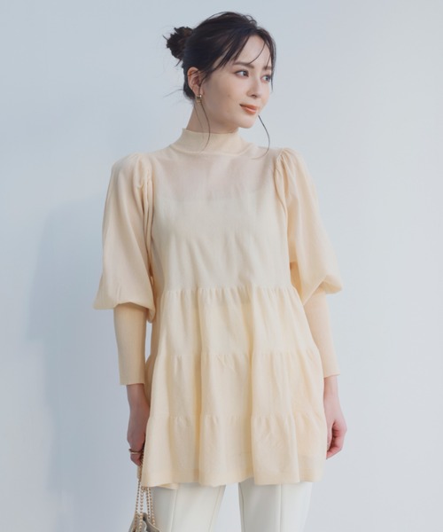 anuans（アニュアンス） 長袖ニット FREE コーラル レディース