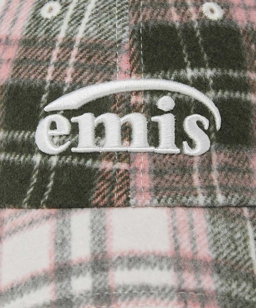 emis キャップ チェック ピンク emis キャップ 帽子 MULTI COLOR CHECK BALL CAP レディース