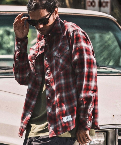 ウエアハウス ダブルワークス ウエスタンチェックシャツ サイズ38(M相当) WONDER WALL MOTEL シャツ ms6137- WESTERN CHECK SHIRT ウエスタン
