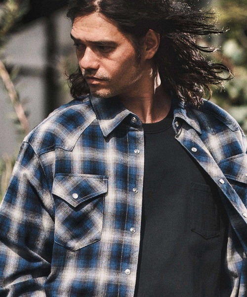 WONDER WALL MOTEL シャツ ms6137- WESTERN CHECK SHIRT ウエスタン