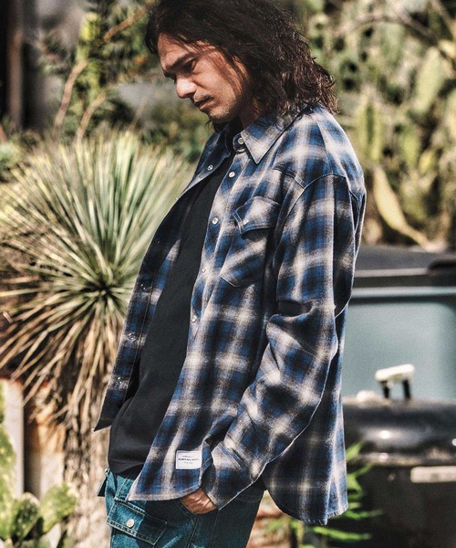 WONDER WALL MOTEL シャツ ms6137- WESTERN CHECK SHIRT ウエスタン