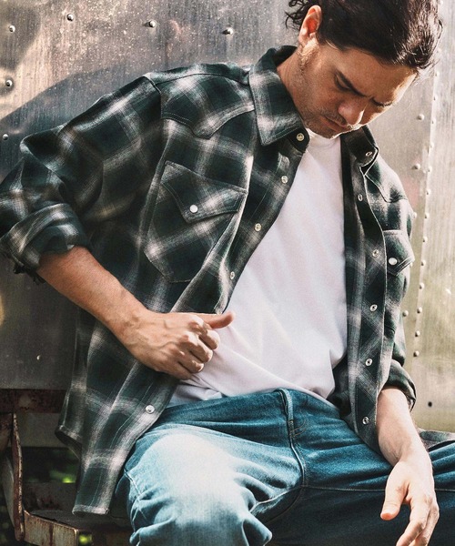 WONDER WALL MOTEL シャツ ms6137- WESTERN CHECK SHIRT ウエスタン