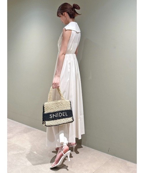 SNIDEL ワンピース スナイデル SNIDEL フロントクロスニットワンピース （SAX
