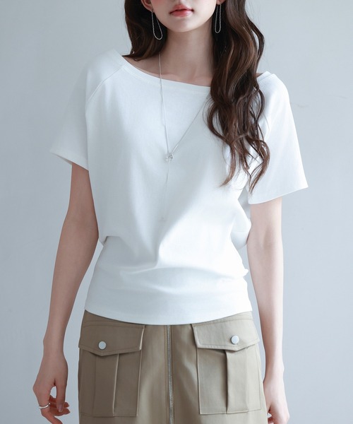 SAISON DE PAPILLON（セゾンドパピヨン） tシャツ 半袖 2wayラグラン