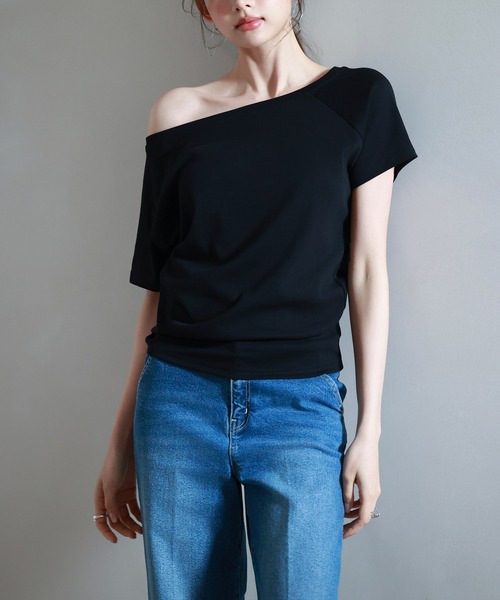 SAISON DE PAPILLON（セゾンドパピヨン） tシャツ 半袖 2wayラグラン