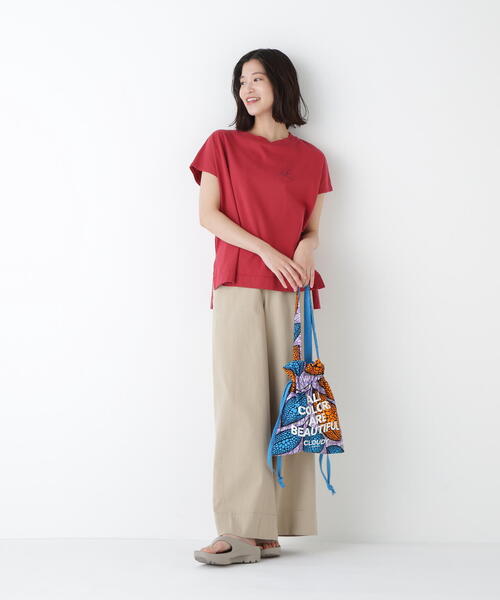 ワイドパンツ ジーンズ デニム デニムパンツ 「4サイズ展開」ライトオンスデニムツイストバギーパンツ レディースの画像
