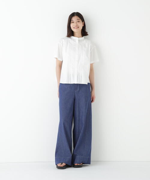 ワイドパンツ ジーンズ デニム デニムパンツ 「4サイズ展開」ライトオンスデニムツイストバギーパンツ レディースの画像