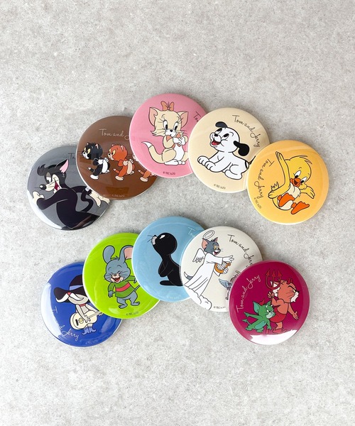 flapper_bags 鏡 FLAPPER:トムとジェリー フレンズ缶バッチミラー