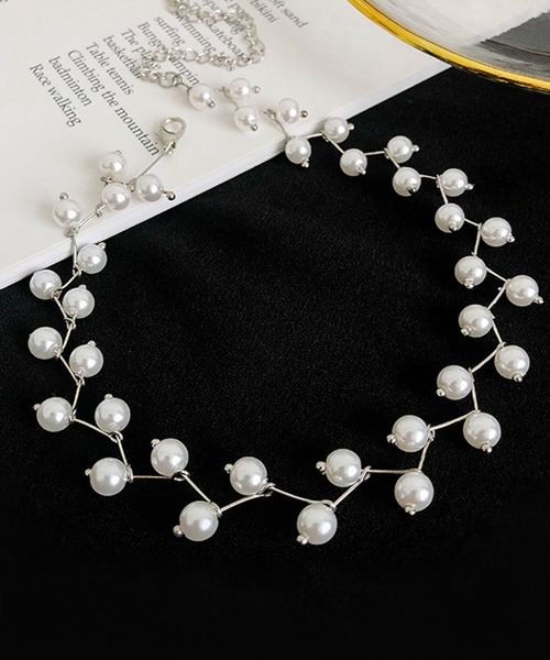 Blanc de Blue ネックレス パールチョーカーネックレス レディース