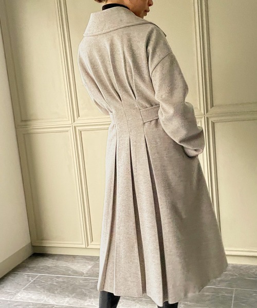 「JUNOAH」 チェスターコート MEDIUM ベージュ レディース_画像3