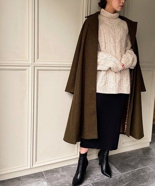 「JUNOAH」 チェスターコート MEDIUM ベージュ レディース_画像7