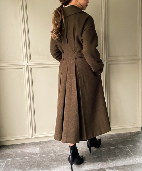 「JUNOAH」 チェスターコート MEDIUM ベージュ レディース_画像8