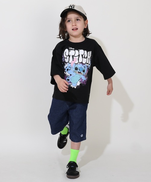 専用です！kids vintage ディズニー　Tシャツ 25SS Disney ヴィンテージライクプリント ミッキー リンガー半袖Tシャツ