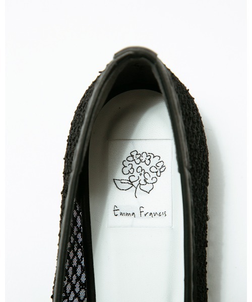 「Emma Francis」 バレエシューズ 22.0cm ブラック レディース