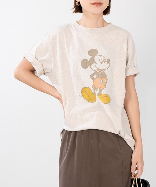 tシャツ 「AMERICANA」別注-MICKEY MOUSE ショートスリーブT-shirt レディース