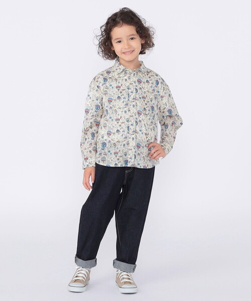 ブラウス シャツ SHIPS KIDS:100〜130cm / リバティ プリント 長袖 シャツ キッズ 子供服 男の子の画像