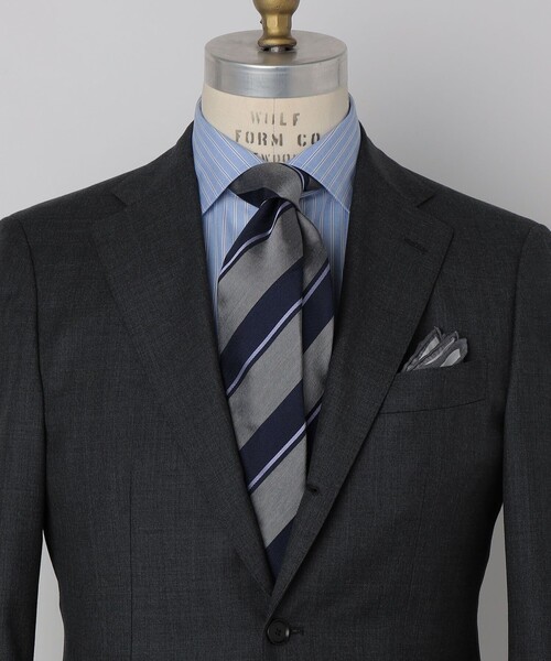 シップス（SHIPS）/SHIPS: シルク バスケット ストライプ ネクタイ SHIPS（シップス） ネクタイ SHIPS: シルク ツイル バスケット