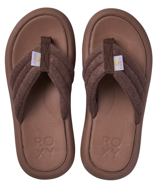 「ROXY」 フラットサンダル SMALL ブラウン レディース_画像2