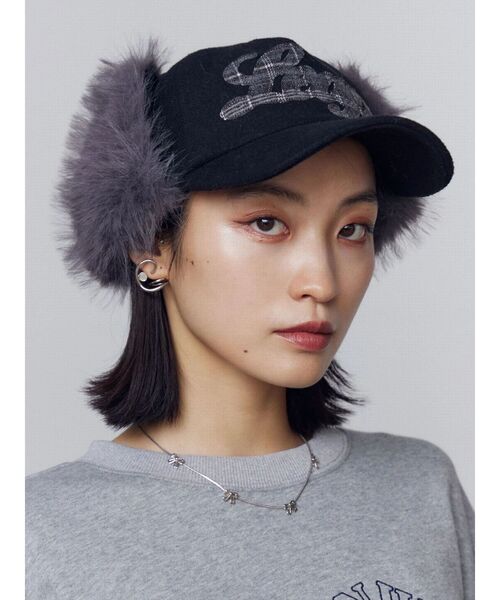 EMODA（エモダ） キャップ 帽子 フェイクファーイヤーフラップウール