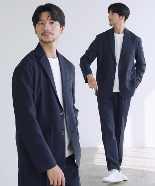 EVUVA セットアップ SPU セットアップ 「防シワ」シングルテーラード＆イージー