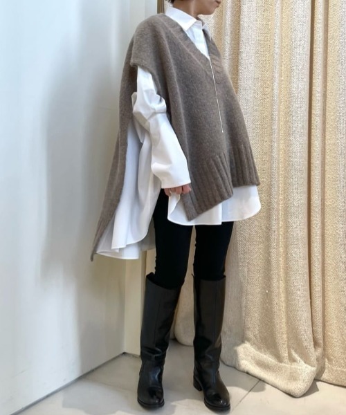 LE PHIL（ル フィル） ベスト ジレ Vネックニットジレ レディース
