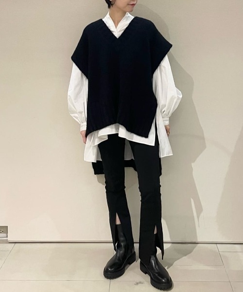 LE PHIL（ル フィル） ベスト ジレ Vネックニットジレ レディース