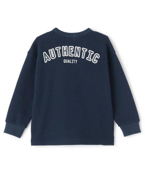 KP BOY 140 新品　タグ付き　長袖　トレーナー　ロンT 長ズボン KP BOY（ケーピーボーイ） tシャツ チェック恐竜アップリケ ワッフル