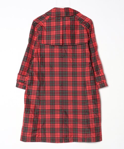 「charles anastase」 チェック柄コート M レッド レディース_画像2