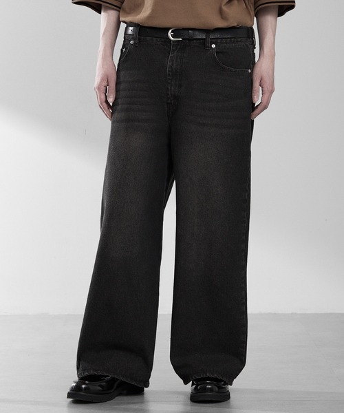 RUUBON ワイドパンツ ジーンズ 「RUUBON」vintage washed straight
