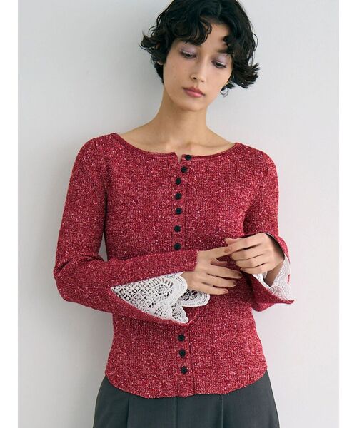 LAGUNAMOON（ラグナムーン） ニット セーター レーススリーブニット