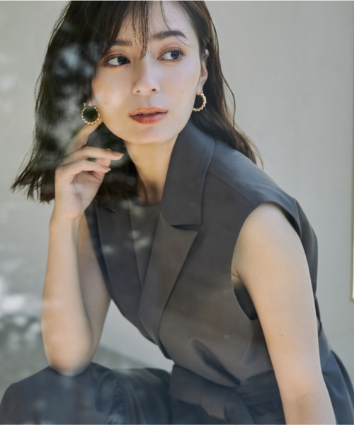 「anuans」 ノースリーブワンピース SMALL ブラウン レディース_画像4